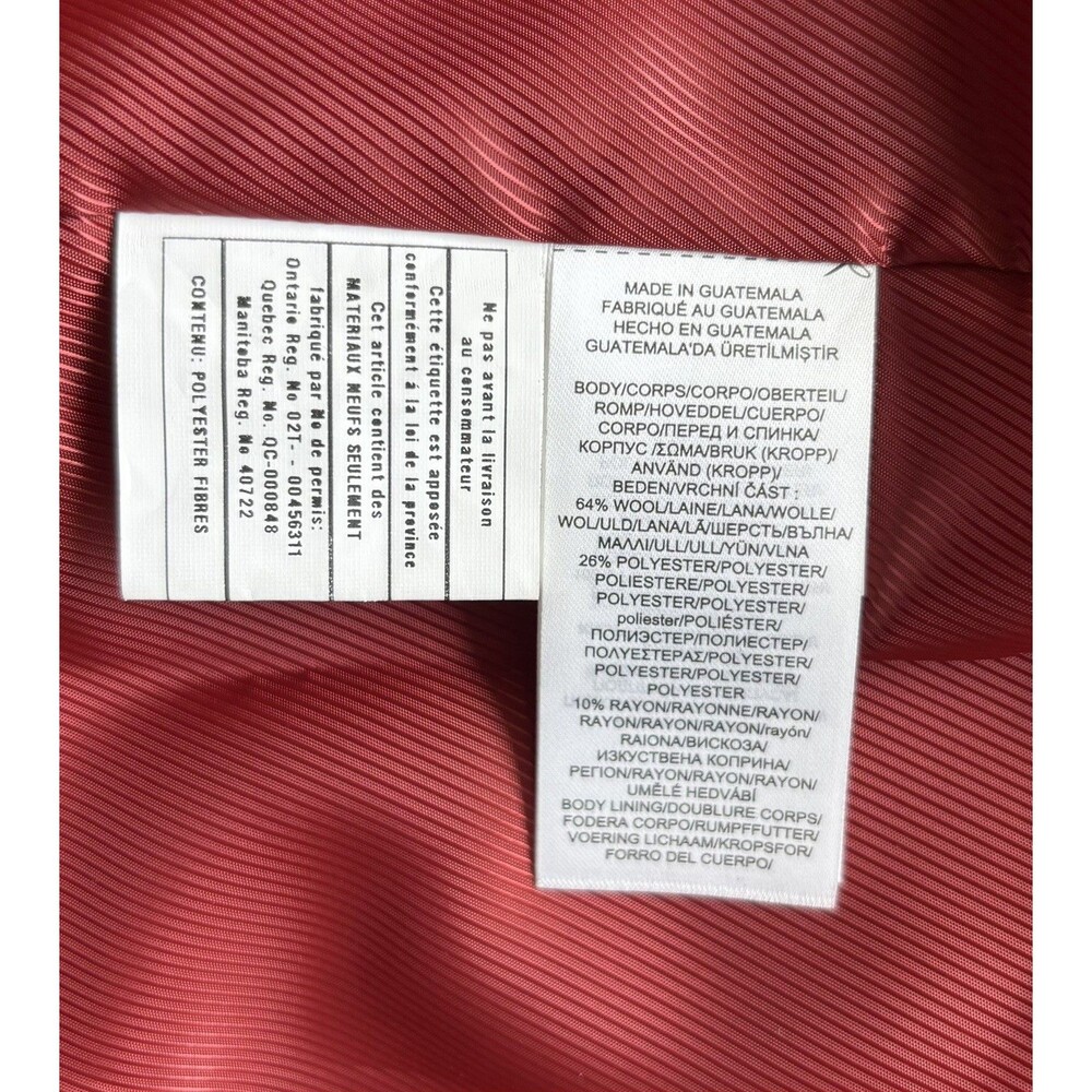 Lauren Ralph Lauren Women's Wool Blend Coat Fully Lined Sienna Red Color Size 8 - Picture 7 of 14